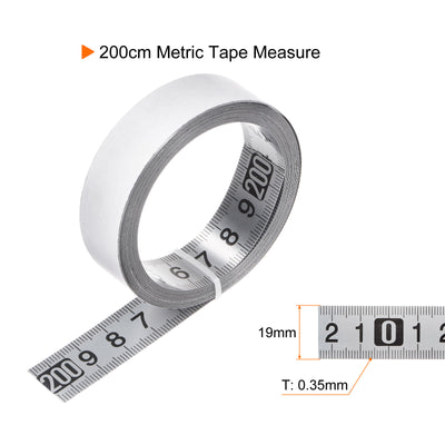 Harfington Self-Adhesive Measuring Tape 200cm Metric Middle to Both Sides Read Widened
