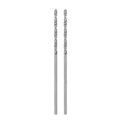 Harfington 2pcs 1.1mm C3/K10 Tungsten Carbide Precision Straight Shank Twist Drill Bit