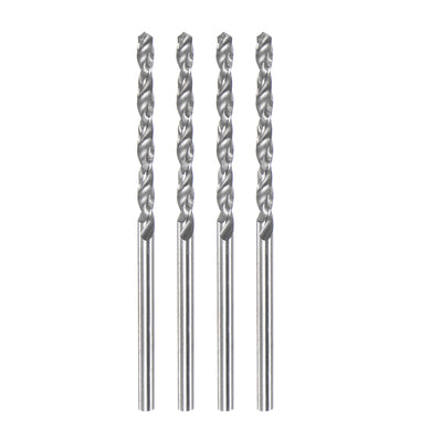 Harfington 4pcs 1.7mm C3/K10 Tungsten Carbide Precision Straight Shank Twist Drill Bit