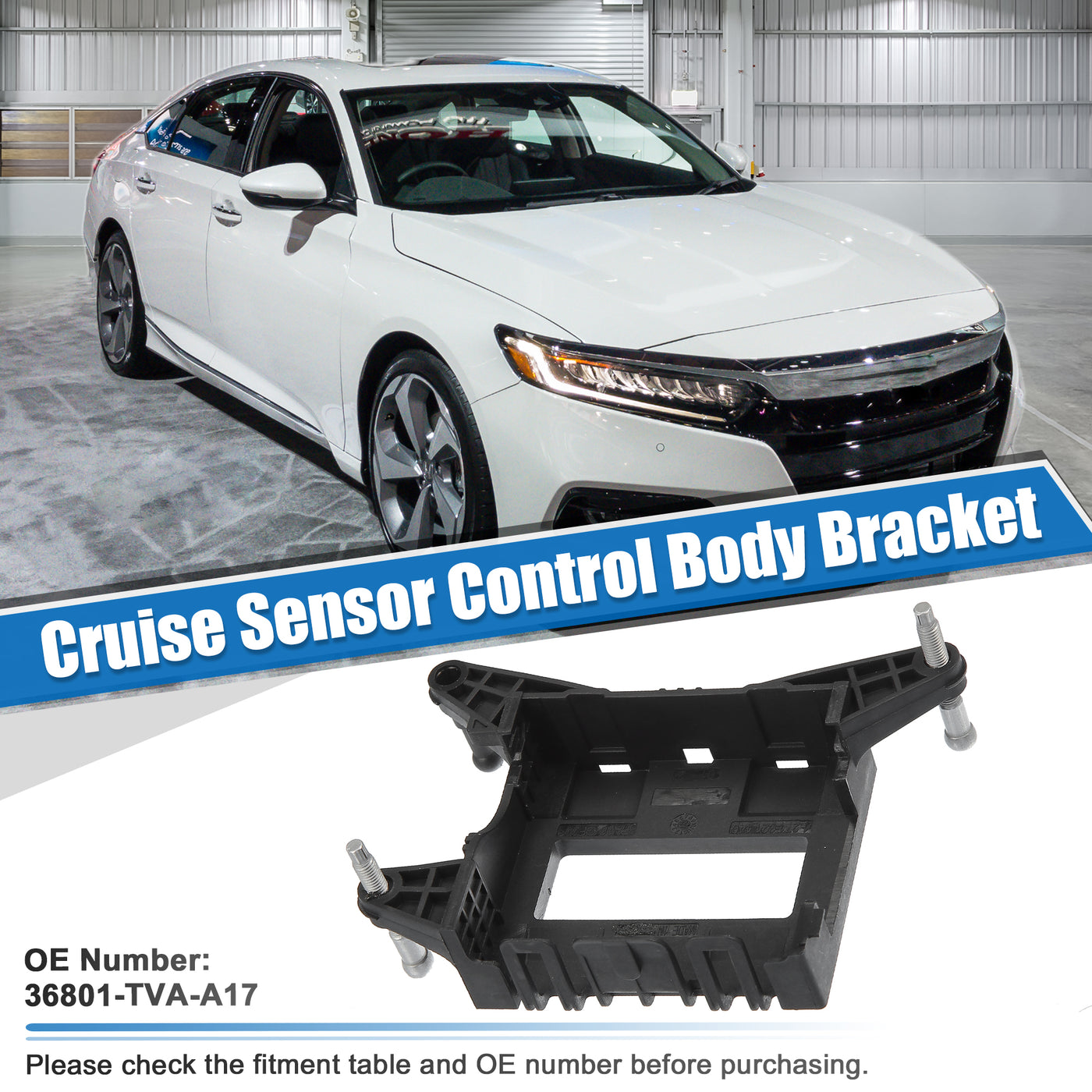 X AUTOHAUX Cruise Sensor Control Body Bracket for Honda Accord 2018-2022 Sensor Mounting Bracket Replace 36801-TVA-A17 36801TVAA17