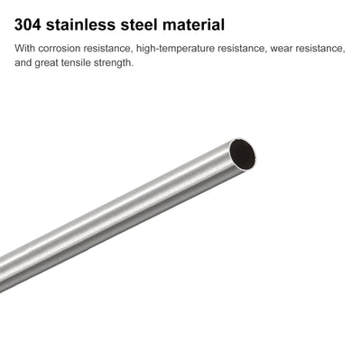 Harfington Uxcell 304 Stainless Steel Capillary Tubes, Metal Tubing for Industry Machinery