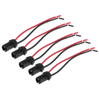 X AUTOHAUX 5pcs T10 Pigtail Socket Wire Wiring Harness Adapter Connector for Car LED Headlight Tail Light Turn Signal Light Retrofit