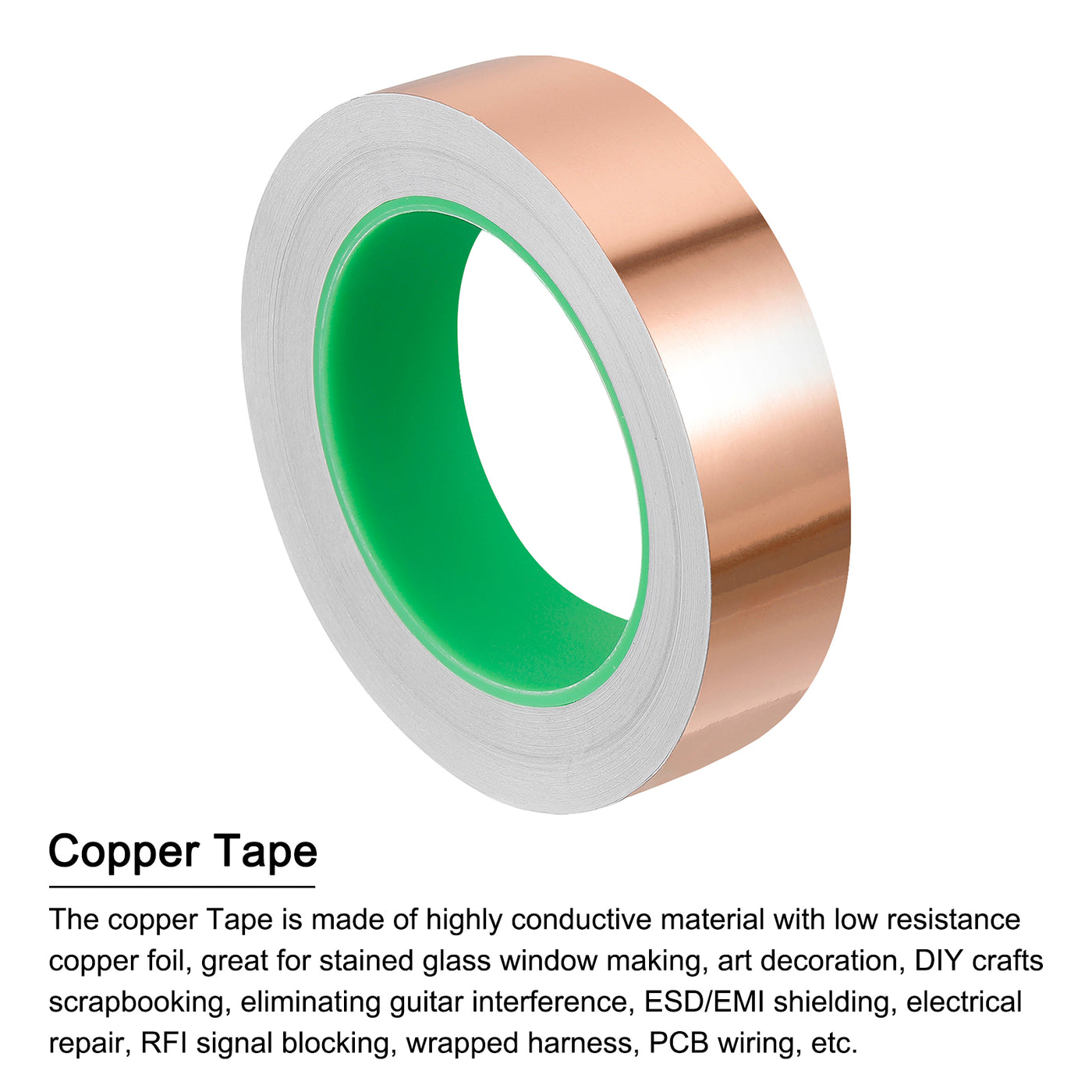 Harfington Copper Foil Tape 1.18 Inch x 21 Yards 0.06 Thick Double Sided for Electronics