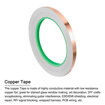 Harfington Copper Foil Tape 0.47 Inch x 21 Yards 0.08 Thick Double Sided for Electronics