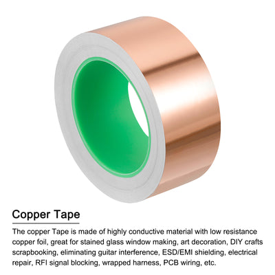 Harfington Copper Foil Tape 1.77 Inch x 21 Yards 0.08 Thick Double Sided for Electronics
