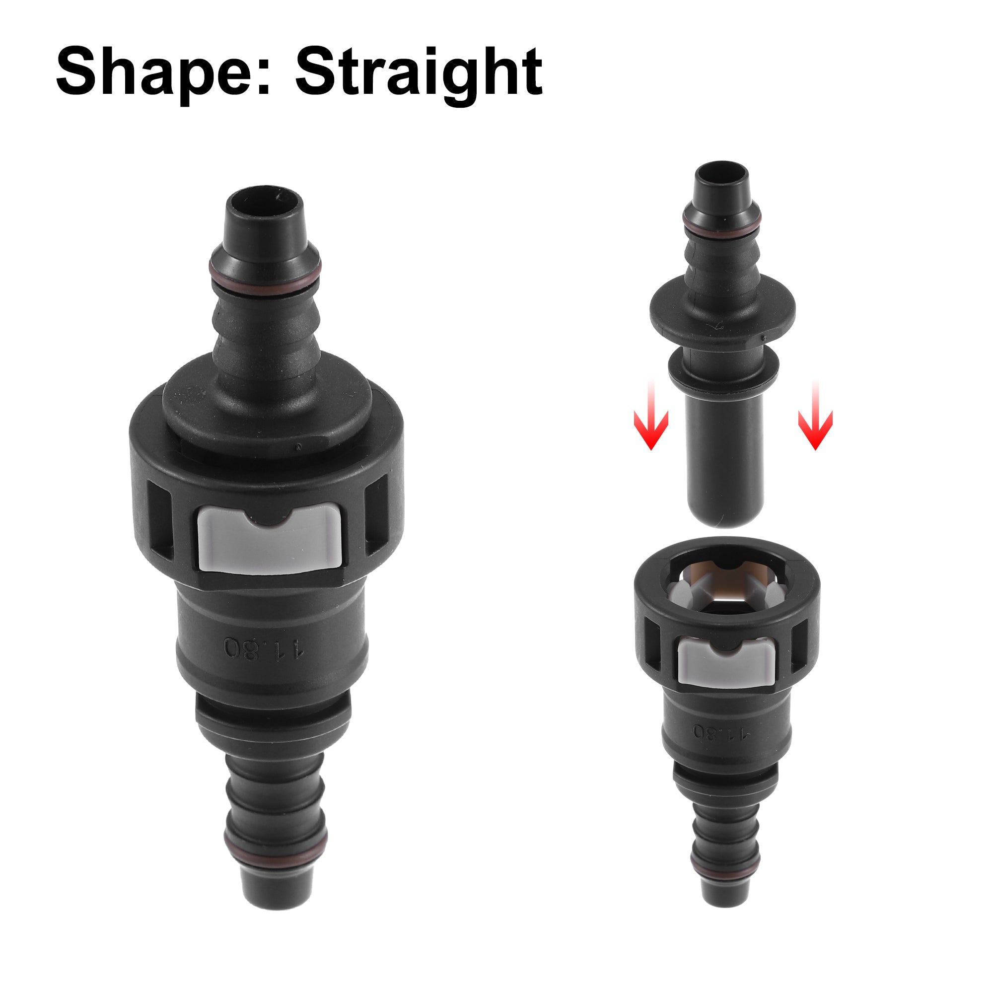 A ABSOPRO Car Fuel Line Hose Quick Release Connector Kit Straight