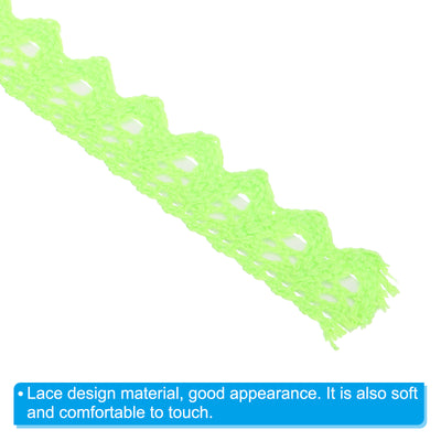 Harfington Lace Ribbon Self-Adhesive Lace Tape, 2 Rolls Cotton Masking Sticker Green