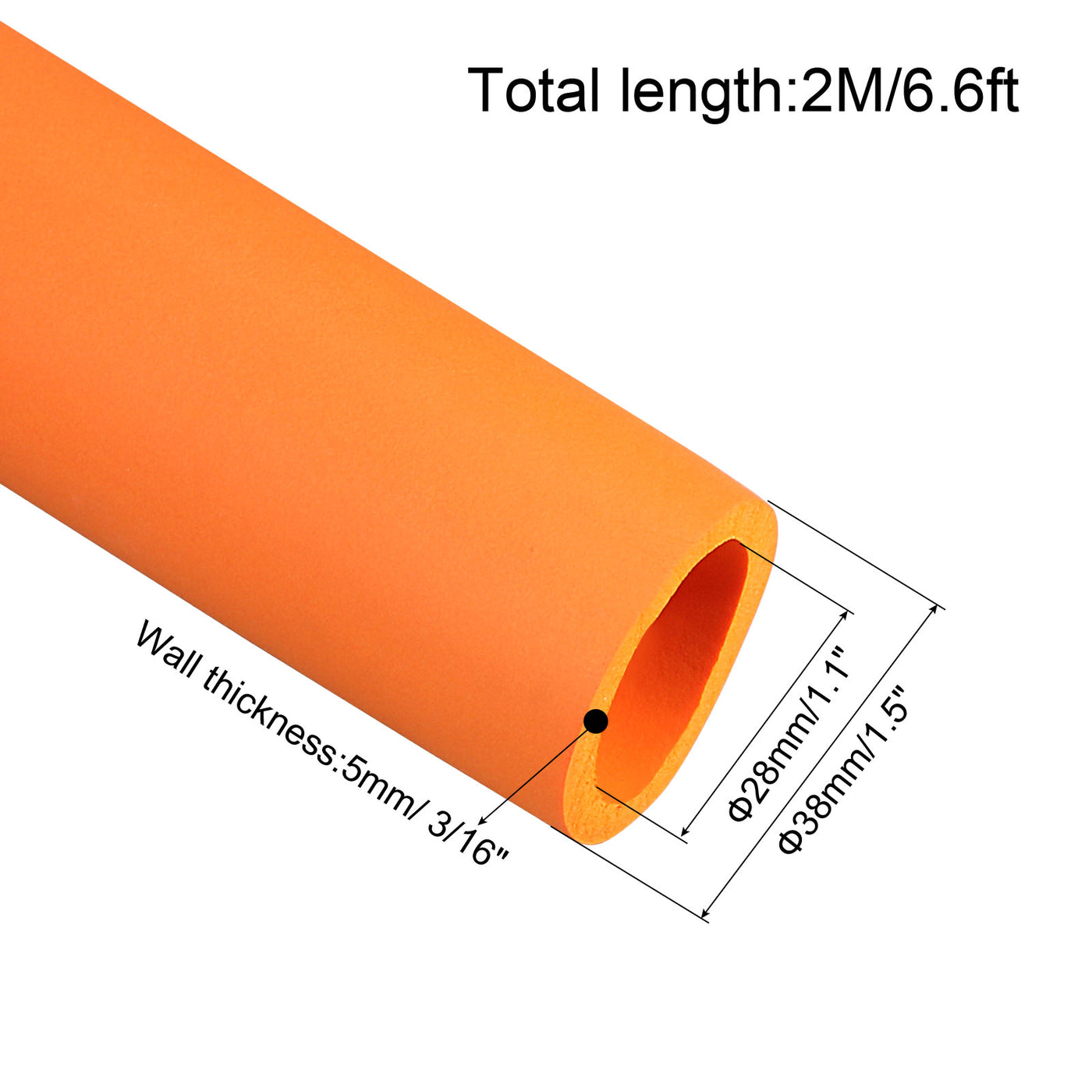 Tubo Antiscivolo Per Attrezzi QUARKZMAN 2pz 10" Tubo Isolante Per Tubi 1 1/4 Pollici(32mm) ID Isolante Per Tubature