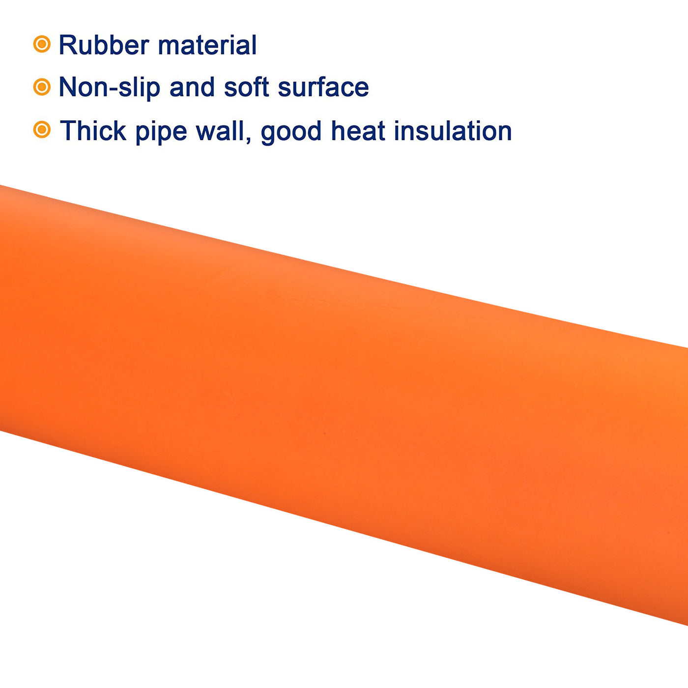 Harfington Foam Grip Tubing Handle Grips 36mm ID 48mm OD 6.6ft Orange for Utensils, Fitness, Tools Handle Support