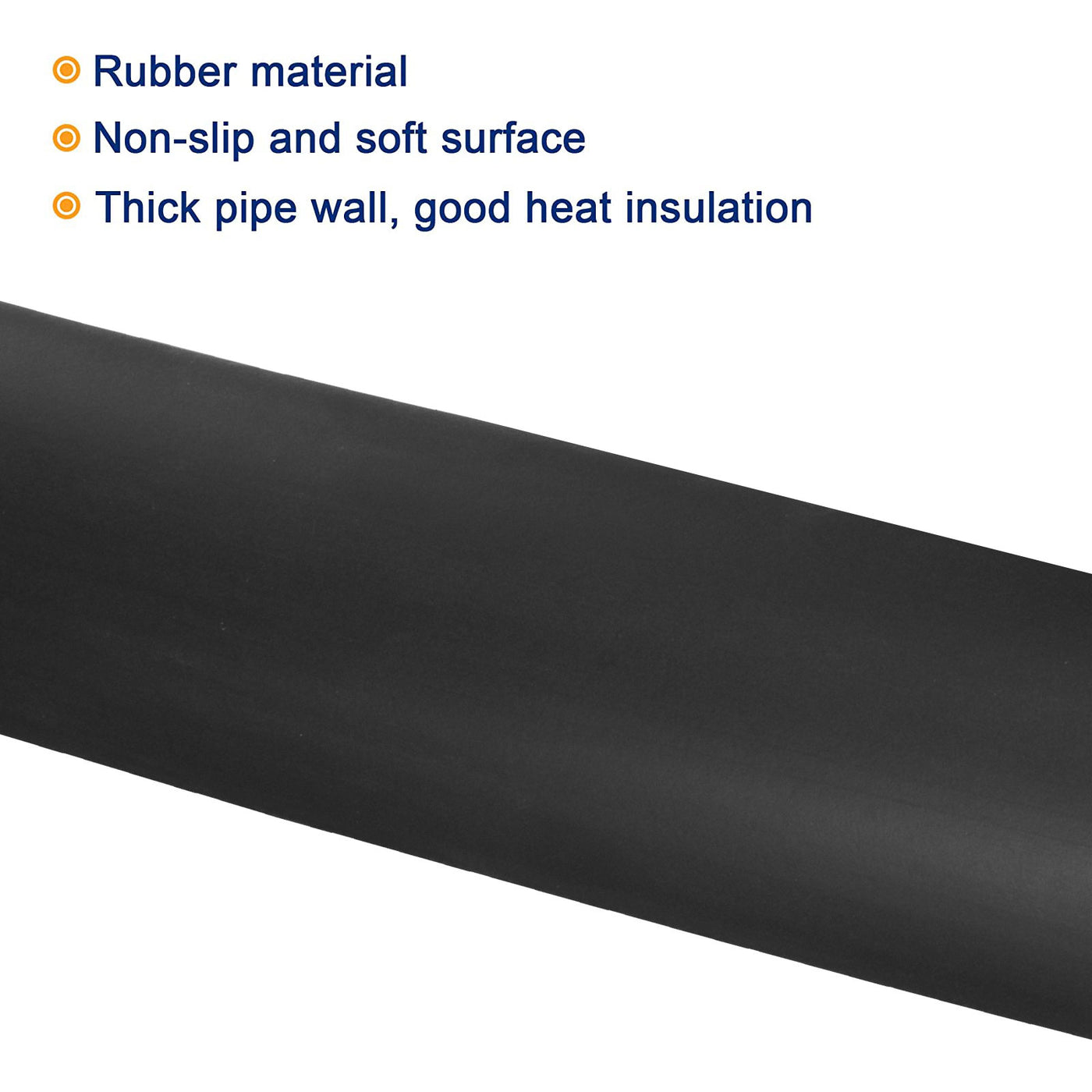 Harfington Pipe Insulation Foam Tube Insulation Pipe 40mm ID 54mm OD 6.6ft Heat Preservation for Handle Grip Support
