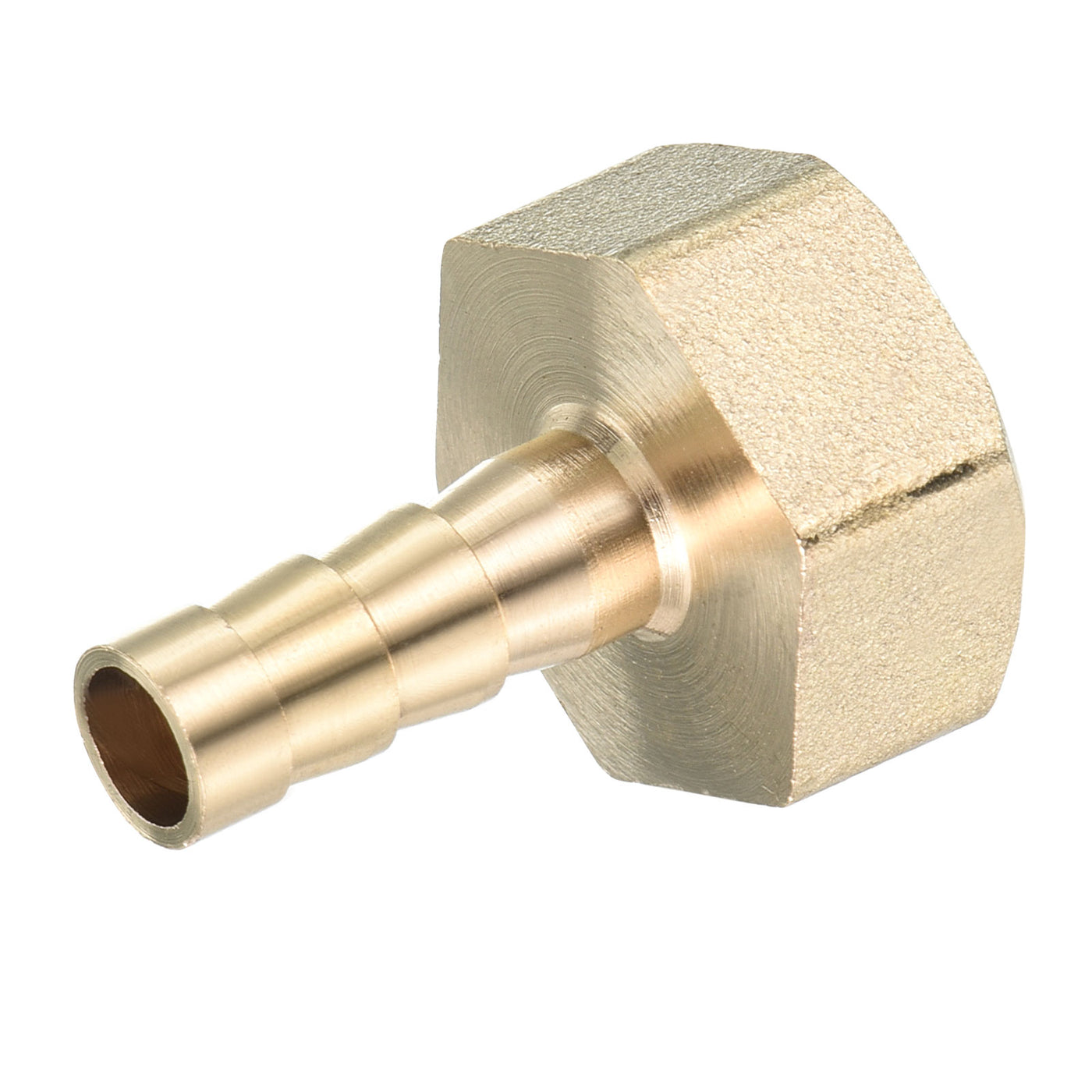 Harfington Hose Barb Fitting Straight 8mm Barbed G1/2 Female Thread, 4 Pack Brass, Yellow