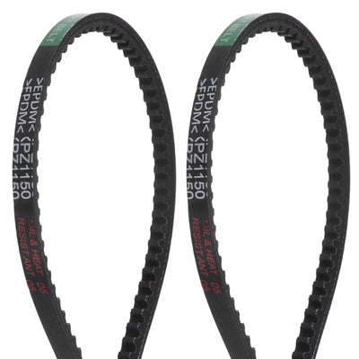 Harfington 2pcs Cogged V-Belts 1168mm Outside Circumference 10mm Width Rubber Drive Belt