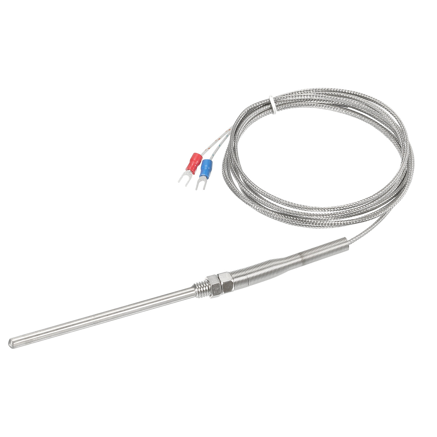 Harfington K Type Thermocouple Probe Waterproof Temperature Controller Sensor Stainless Steel 32 to 1112°F (0 to 600°C) 5x100mm 6.6ft