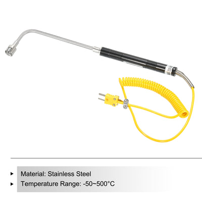 Harfington K Type Surface Thermocouple Temperature Probe -58 to 932°F (-50 to 500°C) 5.1ft