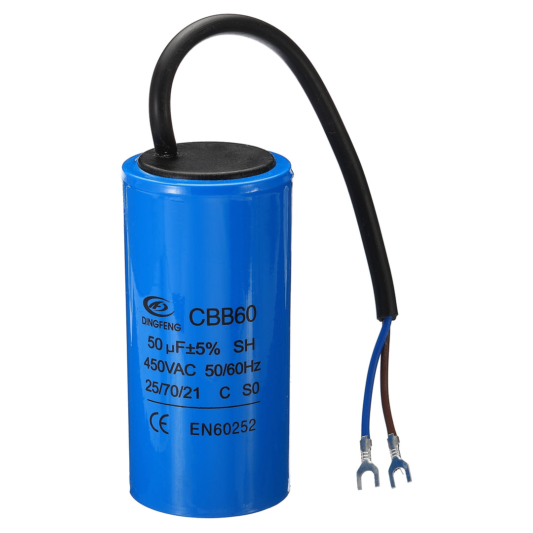 CBB60 Motor Running Capacitor - 50uF 450V For AC Motors, 50/60Hz (Unbranded)