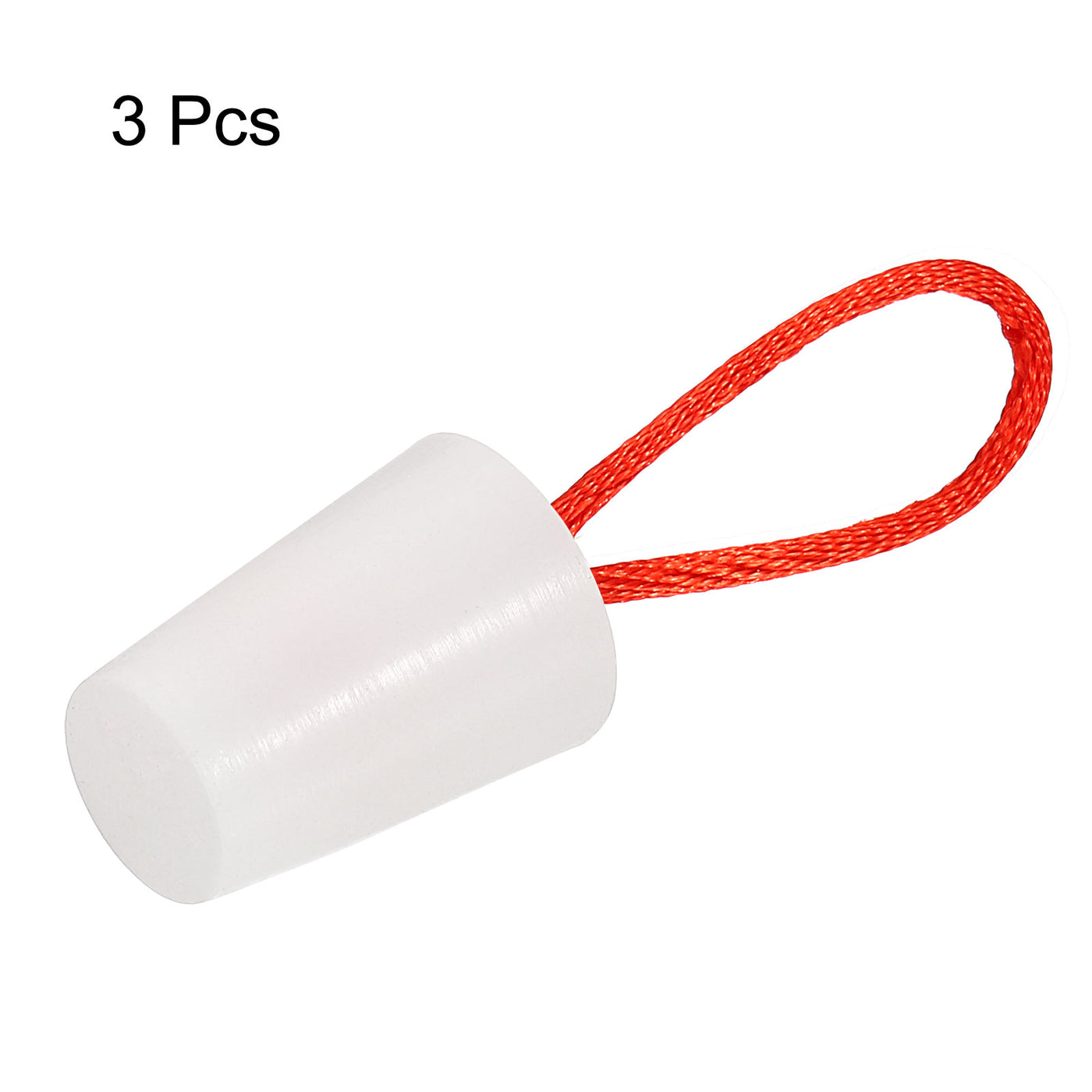 Harfington Silicone Rubber Tapered Plug 14mm to 19mm Solid with Handle White 3 Pieces