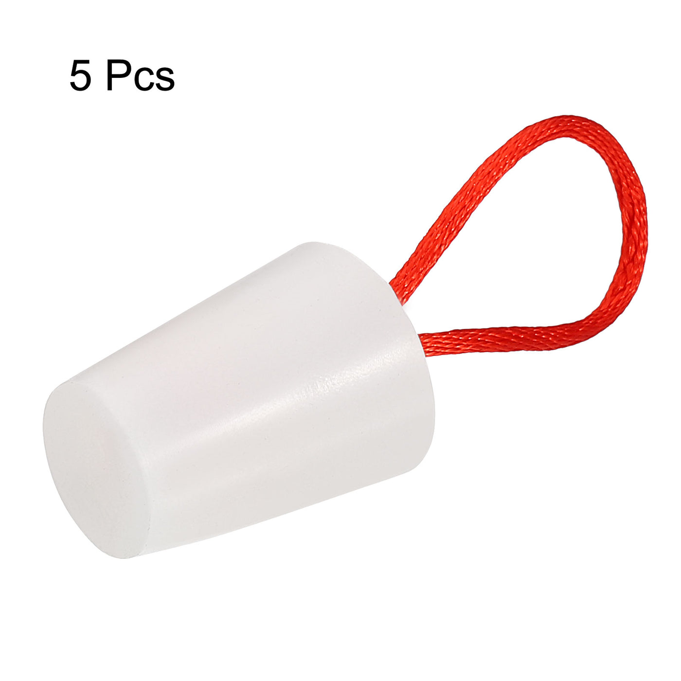 Harfington Silicone Rubber Tapered Plug 15mm to 20mm Solid with Handle White 5 Pieces