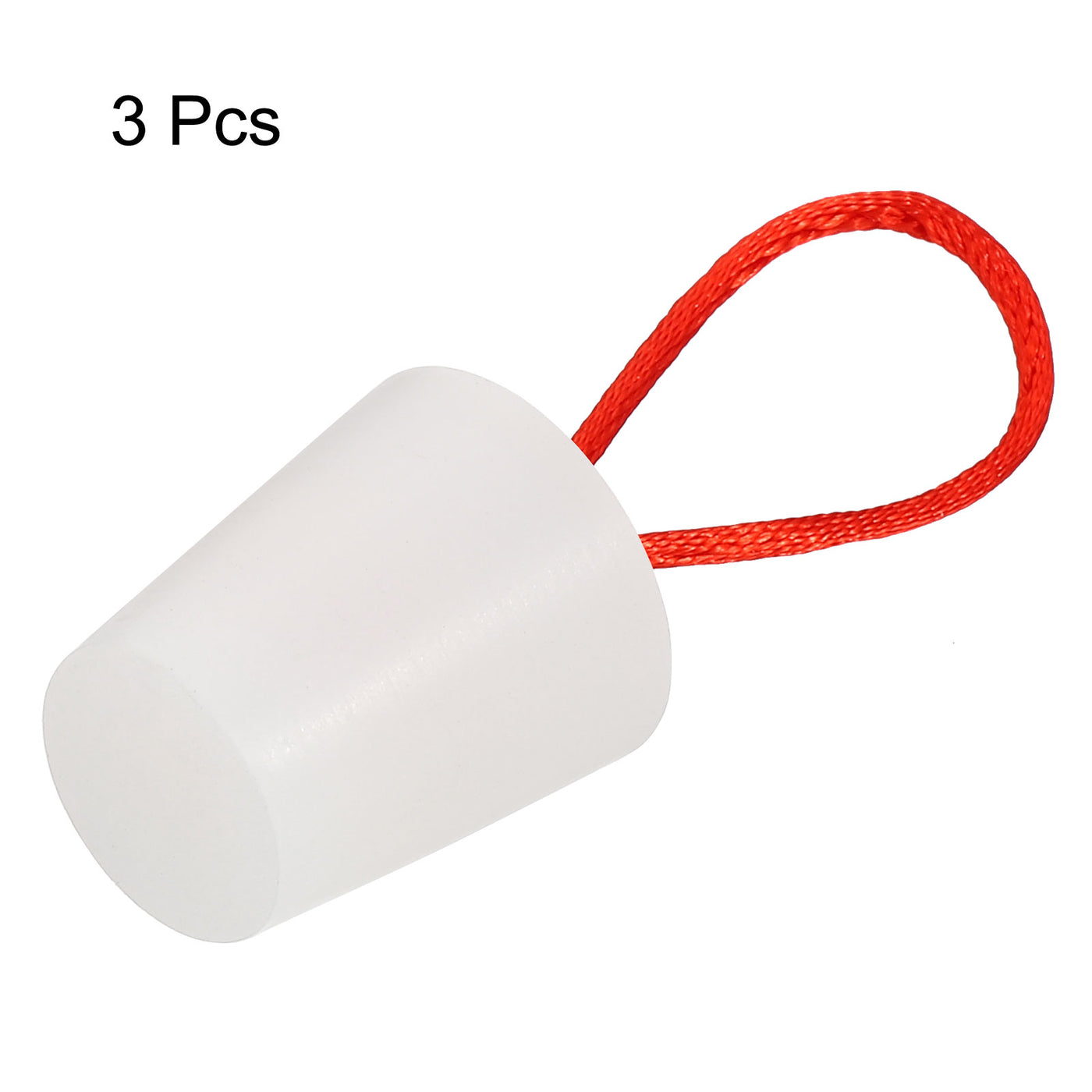 Harfington Silicone Rubber Tapered Plug 17mm to 23mm Solid with Handle White 3 Pieces