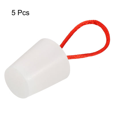 Harfington Silicone Rubber Tapered Plug 17mm to 23mm Solid with Handle White 5 Pieces