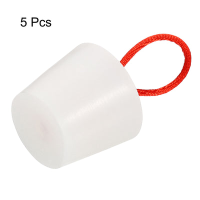 Harfington Silicone Rubber Tapered Plug 25mm to 33mm Solid with Handle White 5 Pieces