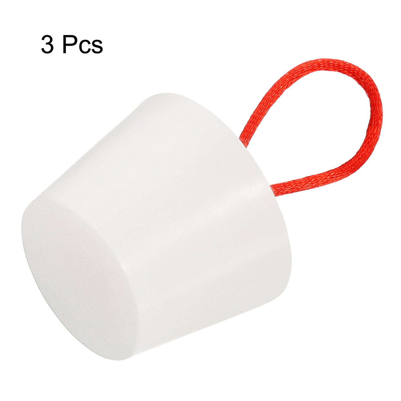 Harfington Silicone Rubber Tapered Plug 32mm to 42mm Solid with Handle White 3 Pieces