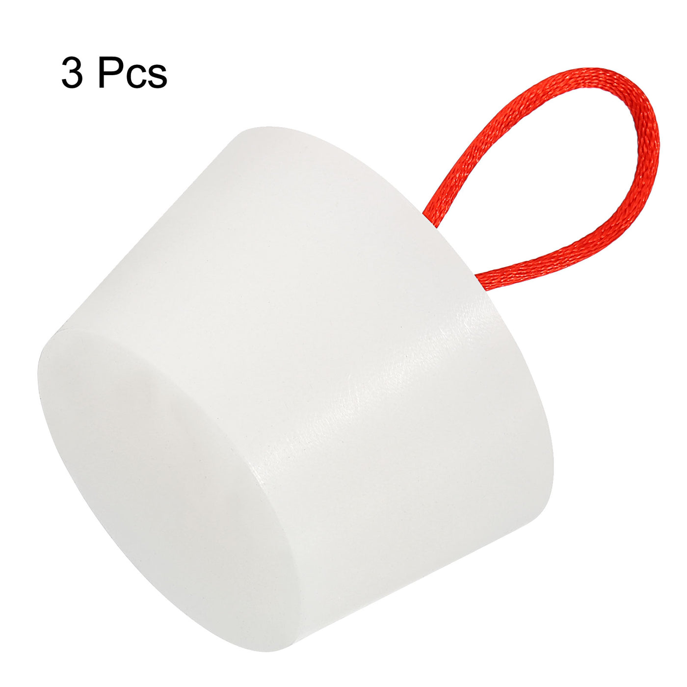 Harfington Silicone Rubber Tapered Plug 42mm to 53mm Solid with Handle White 3 Pieces