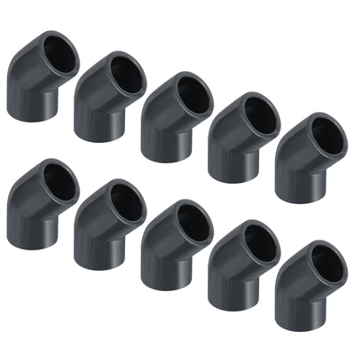 Harfington UPVC Pipe Fitting, 10 Pack 45 Degree Elbow Pipe Adapter 20mm 1/2" Slip Socket Coupling Connector