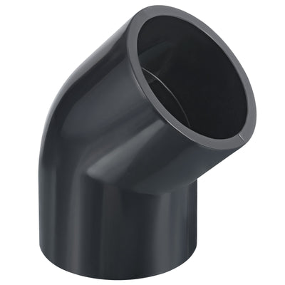 Harfington UPVC Pipe Fitting, 1 Pack 45 Degree Elbow Pipe Adapter 75mm 2-1/2" Slip Socket Coupling Connector