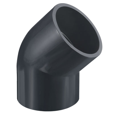 Harfington UPVC Pipe Fitting, 1 Pack 45 Degree Elbow Pipe Adapter 90mm 3" Slip Socket Coupling Connector