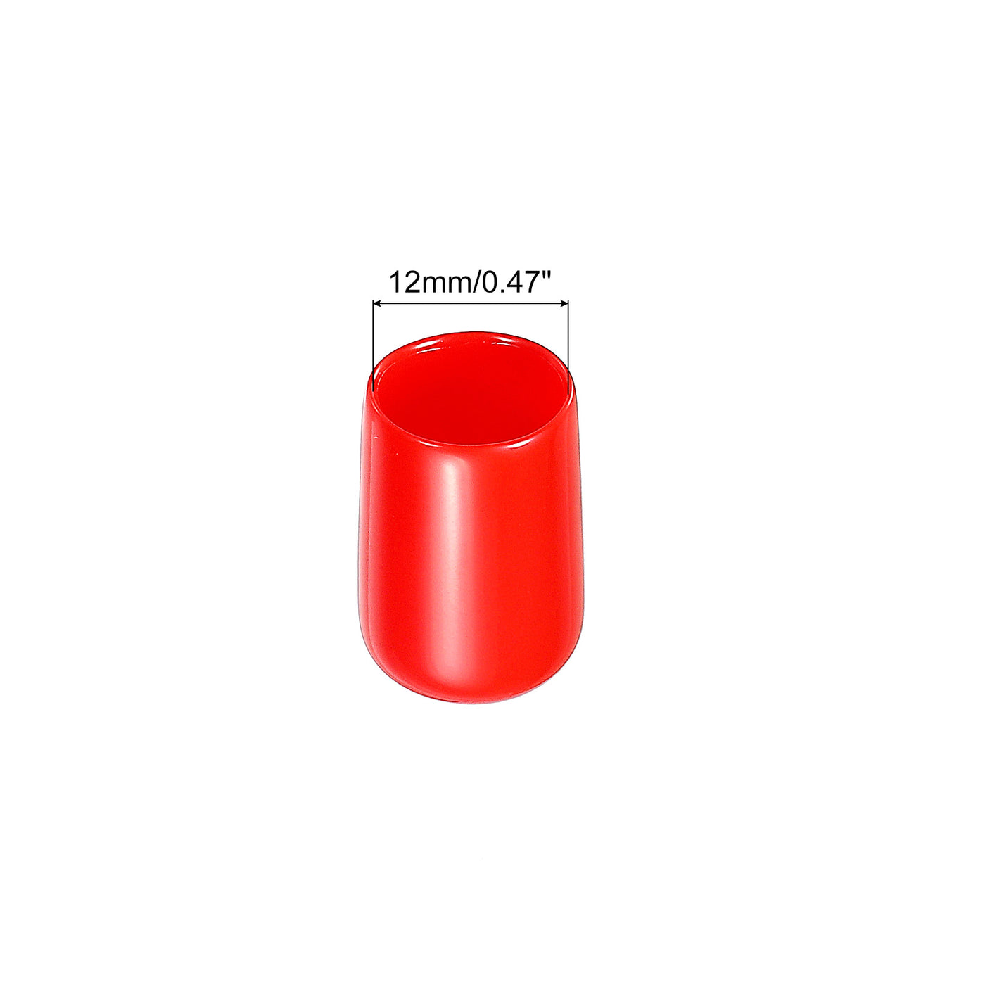 Harfington 20pcs Rubber End Caps Cover Assortment 1/2 Inch Vinyl Screw Thread Protector for Screw Bolt Black Red