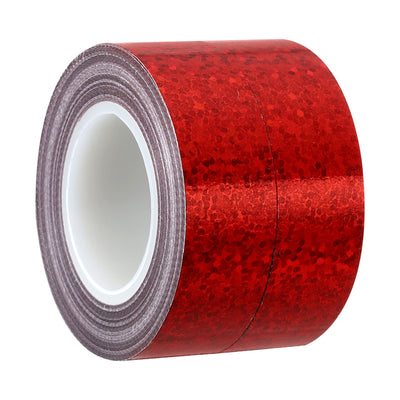 Harfington Sparkle Glitter Tape 15mm x 5m, 2 Pack Art Prism Tapes Self-Adhesive Red