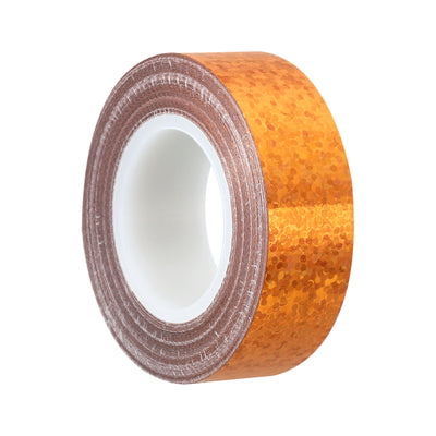 Harfington Sparkle Glitter Tape 15mm x 5m, 1 Pack Art Prism Tapes Self-Adhesive Gold Tone