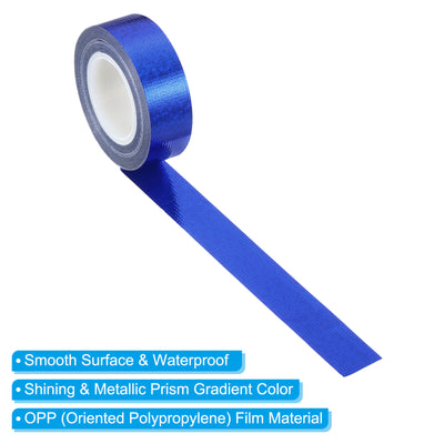 Harfington Sparkle Glitter Tape 15mm x 5m, 4 Pack Art Prism Tapes Self-Adhesive Blue