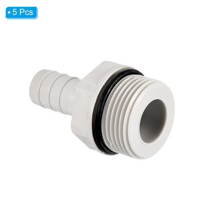 Harfington Hose Barb Fitting Straight Barbed Male Thread, POM Plastic Pipe Connector