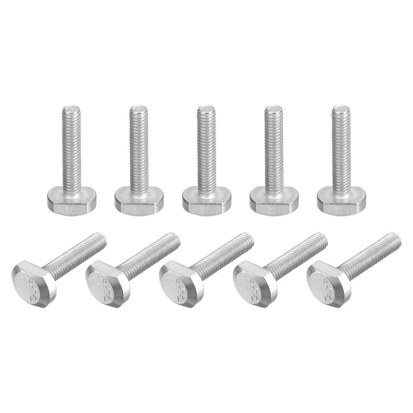 uxcell Uxcell T-Slot Bolts, 10pcs M6x30mm Drop-in Stud Sliding Bolts 304 Stainless Steel