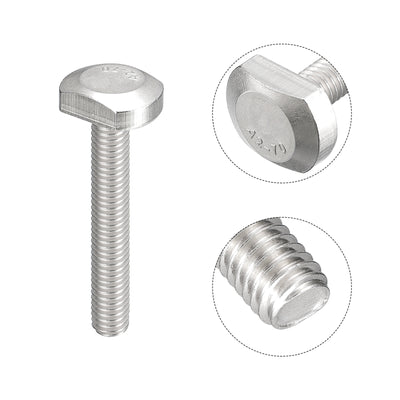 Harfington Uxcell T-Slot Bolts, 10pcs M6x40mm Drop-in Stud Sliding Bolts 304 Stainless Steel