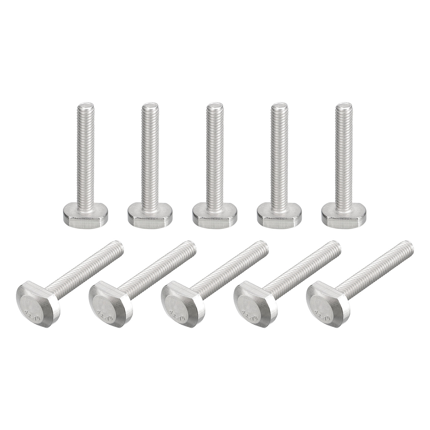uxcell Uxcell T-Slot Bolts, 10pcs M6x40mm Drop-in Stud Sliding Bolts 304 Stainless Steel