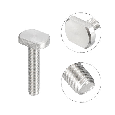 Harfington Uxcell T-Slot Bolts, 1pcs M10x50mm Drop-in Stud Sliding Bolts 304 Stainless Steel