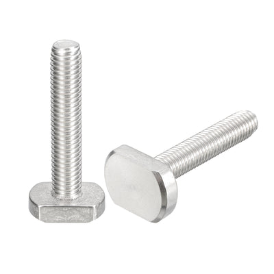 Harfington Uxcell T-Slot Bolts, 2pcs M10x50mm Drop-in Stud Sliding Bolts 304 Stainless Steel