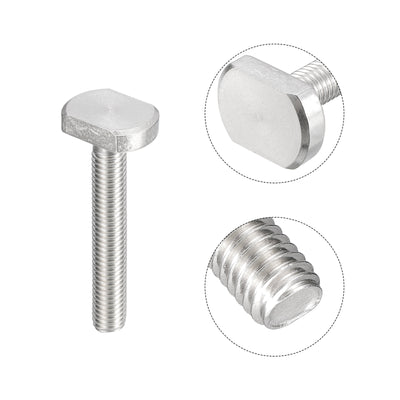 Harfington Uxcell T-Slot Bolts, 2pcs M10x60mm Drop-in Stud Sliding Bolts 304 Stainless Steel