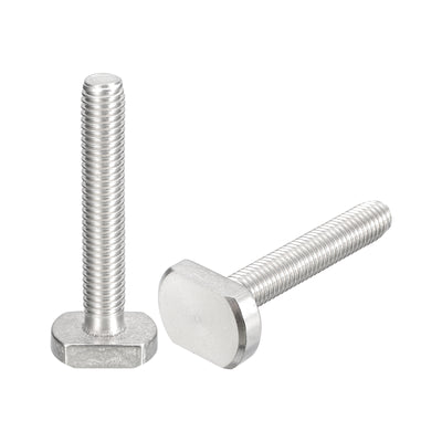 Harfington Uxcell T-Slot Bolts, 2pcs M10x60mm Drop-in Stud Sliding Bolts 304 Stainless Steel