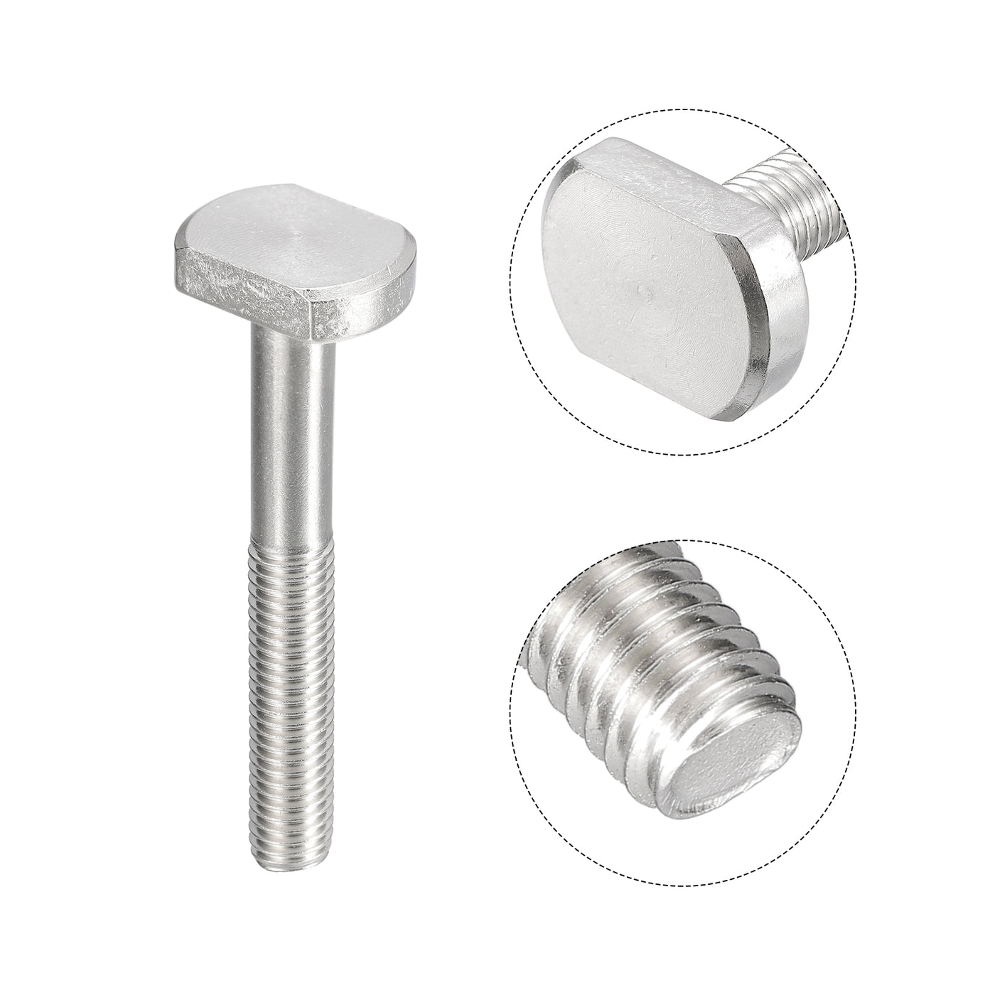uxcell Uxcell T-Slot Bolts, 2pcs M10x70mm Drop-in Stud Sliding Bolts 304 Stainless Steel