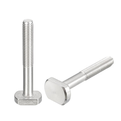 Harfington Uxcell T-Slot Bolts, 2pcs M10x70mm Drop-in Stud Sliding Bolts 304 Stainless Steel