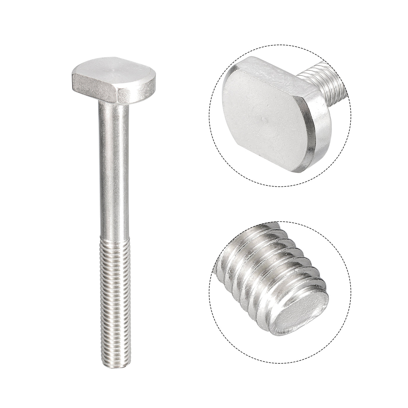 uxcell Uxcell T-Slot Bolts, 2pcs M10x90mm Drop-in Stud Sliding Bolts 304 Stainless Steel