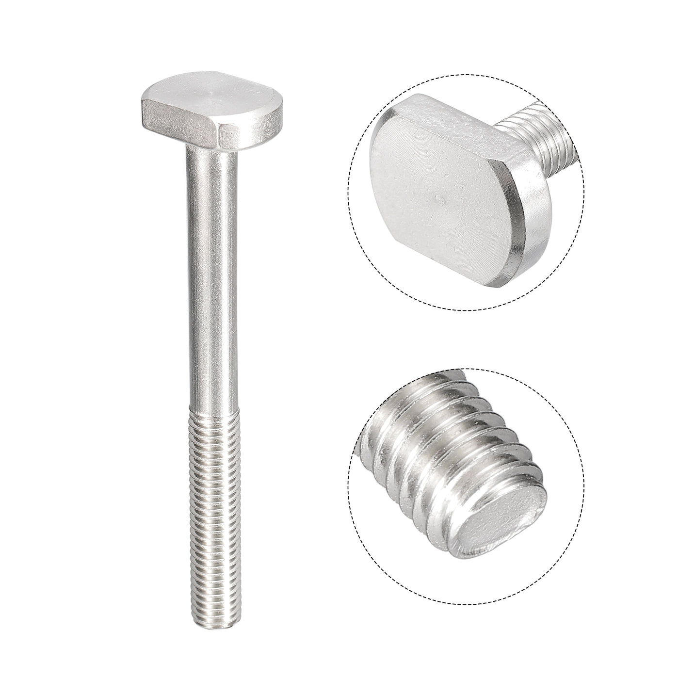 uxcell Uxcell T-Slot Bolts, 2pcs M10x100mm Drop-in Stud Sliding Bolts 304 Stainless Steel