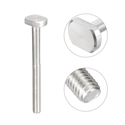 Harfington Uxcell T-Slot Bolts, 1pcs M10x120mm Drop-in Stud Sliding Bolts 304 Stainless Steel