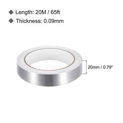 Harfington Aluminum Tape, 0.79 Inch x 65ft Foil Tape (3.5 Mil) Silver Tape Aluminum Tape