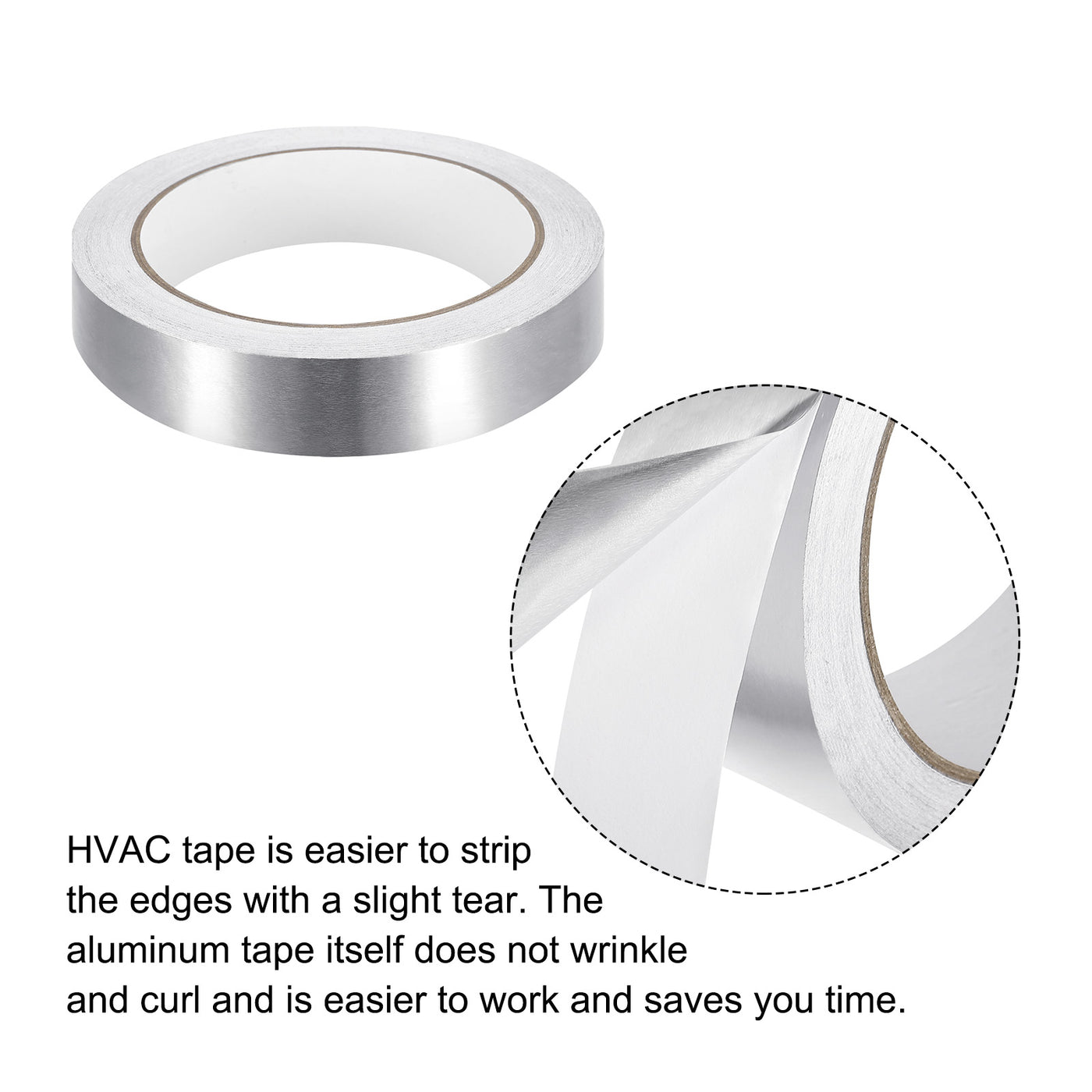 Harfington Aluminum Tape, 0.79 Inch x 65ft Foil Tape (3.5 Mil) Silver Tape Aluminum Tape
