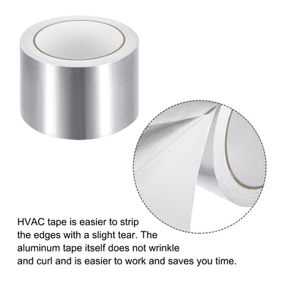 Harfington Aluminum Tape, 2.76 Inch x 65ft Foil Tape (3.5 Mil) Silver Tape Aluminum Tape