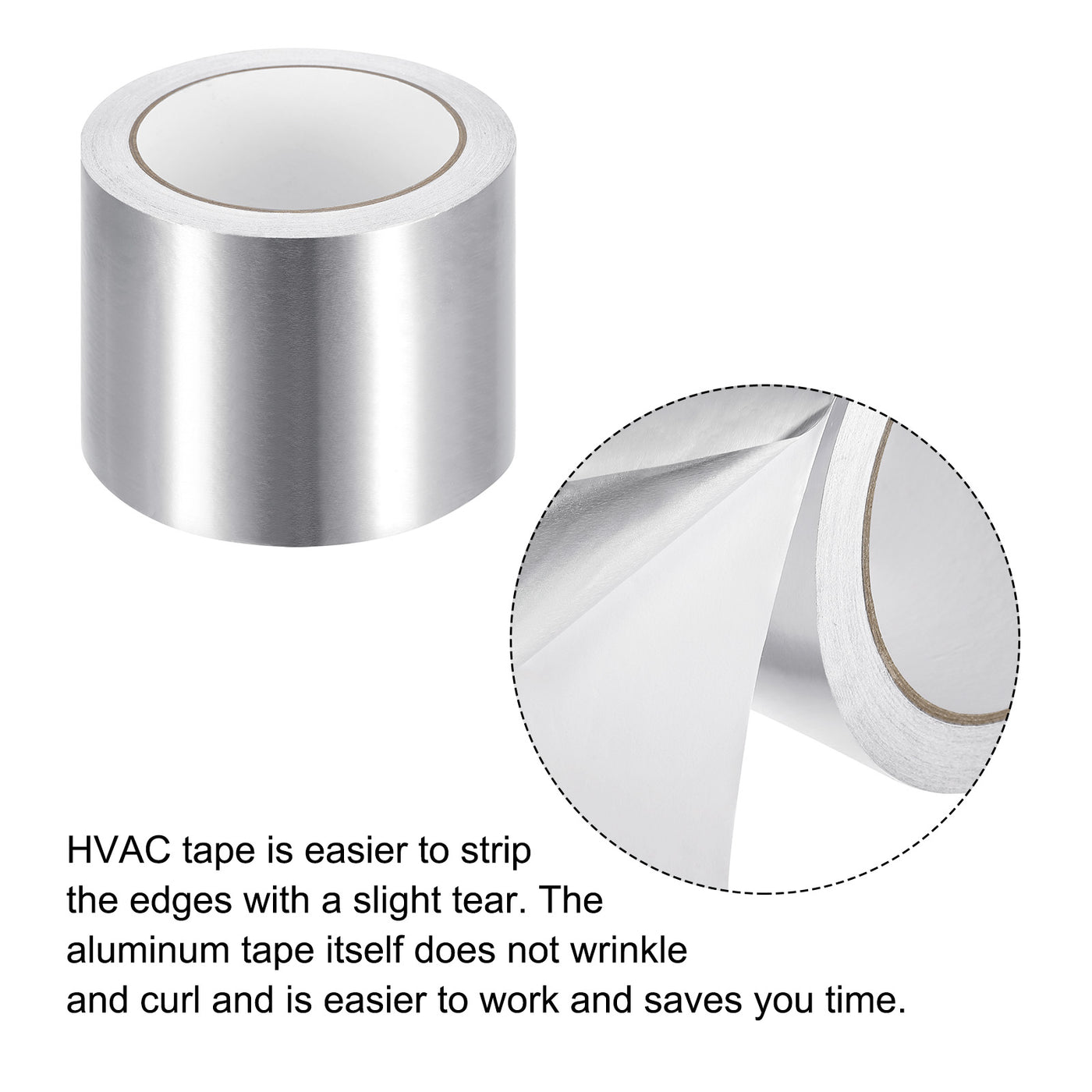 Harfington Aluminum Tape, 3.15 Inch x 65ft Foil Tape (3.5 Mil) Silver Tape Aluminum Tape